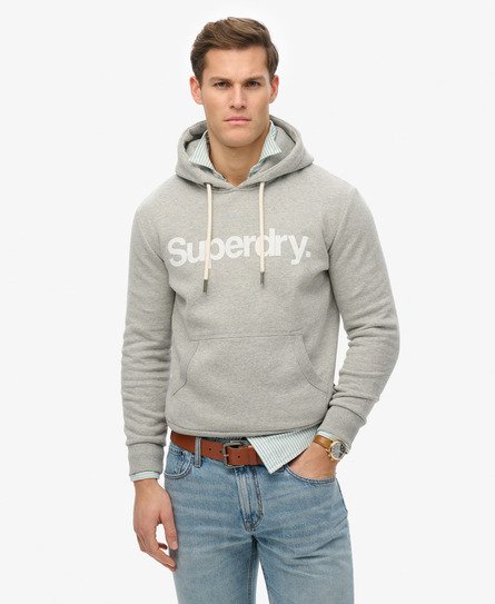 Superdry Mannen Hoodie met Core-logo Grijs