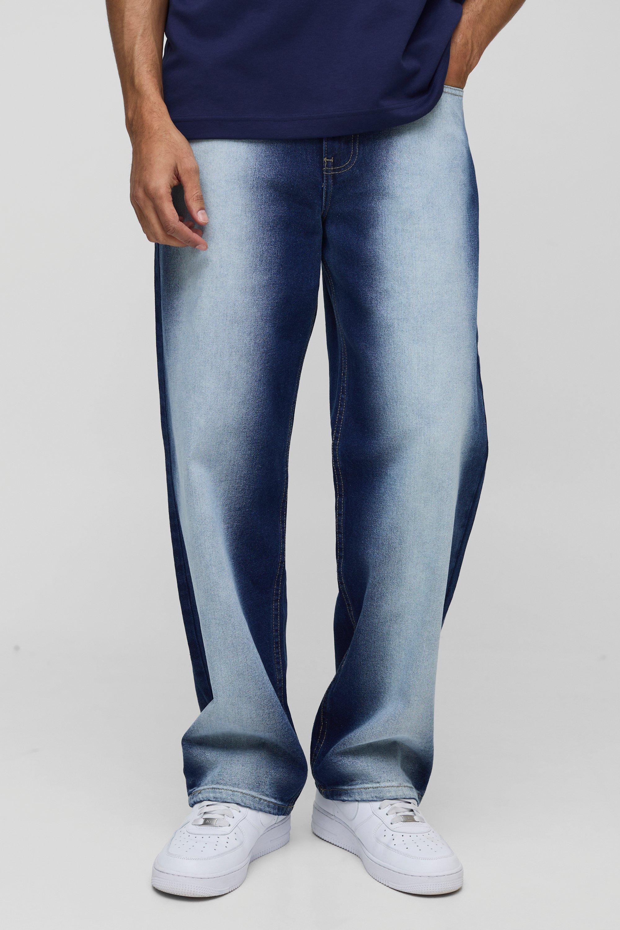 Boohoo Gebleekte Baggy Jeans, Blue