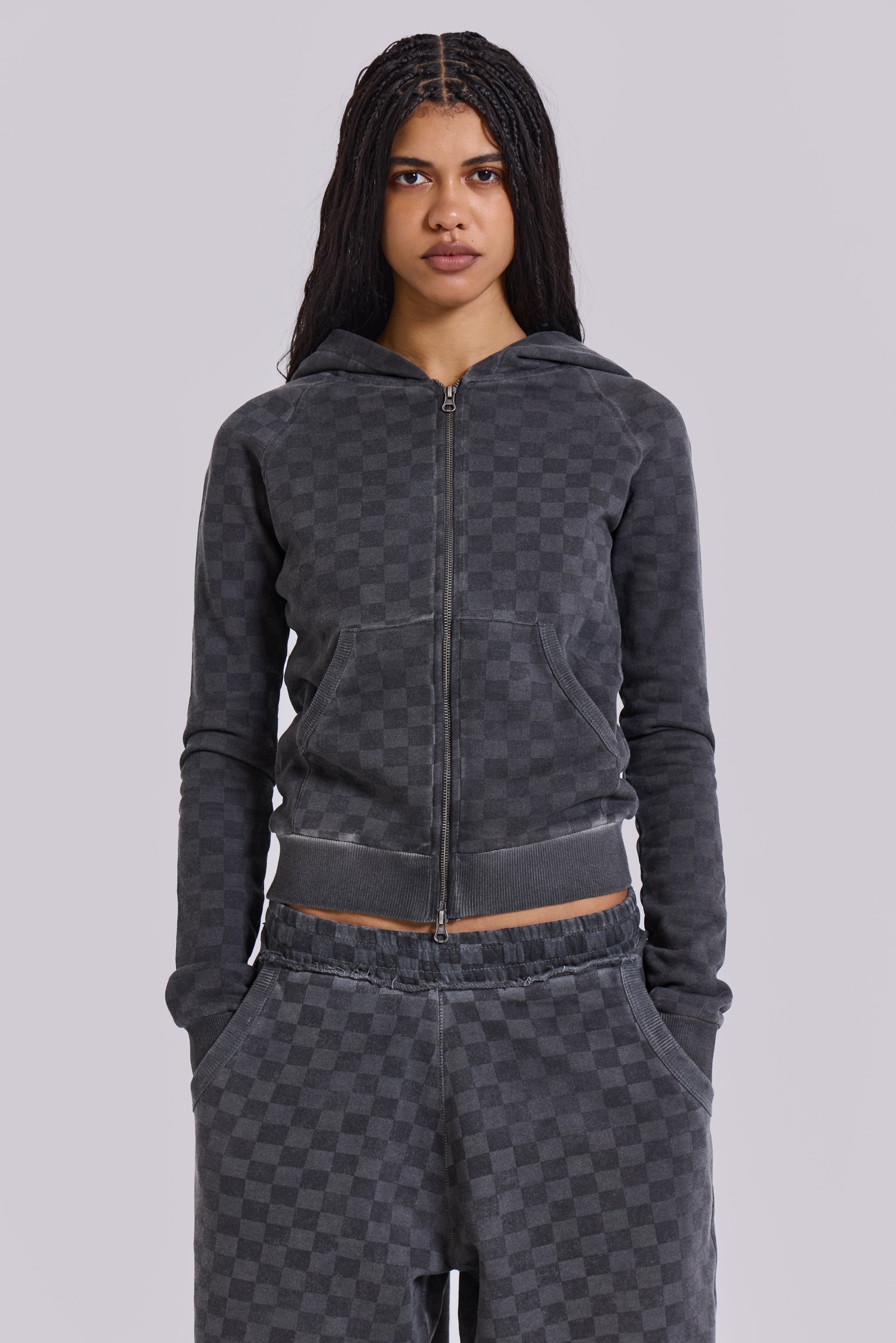 Jaded London Checkerboard Mini Monster Hoodie