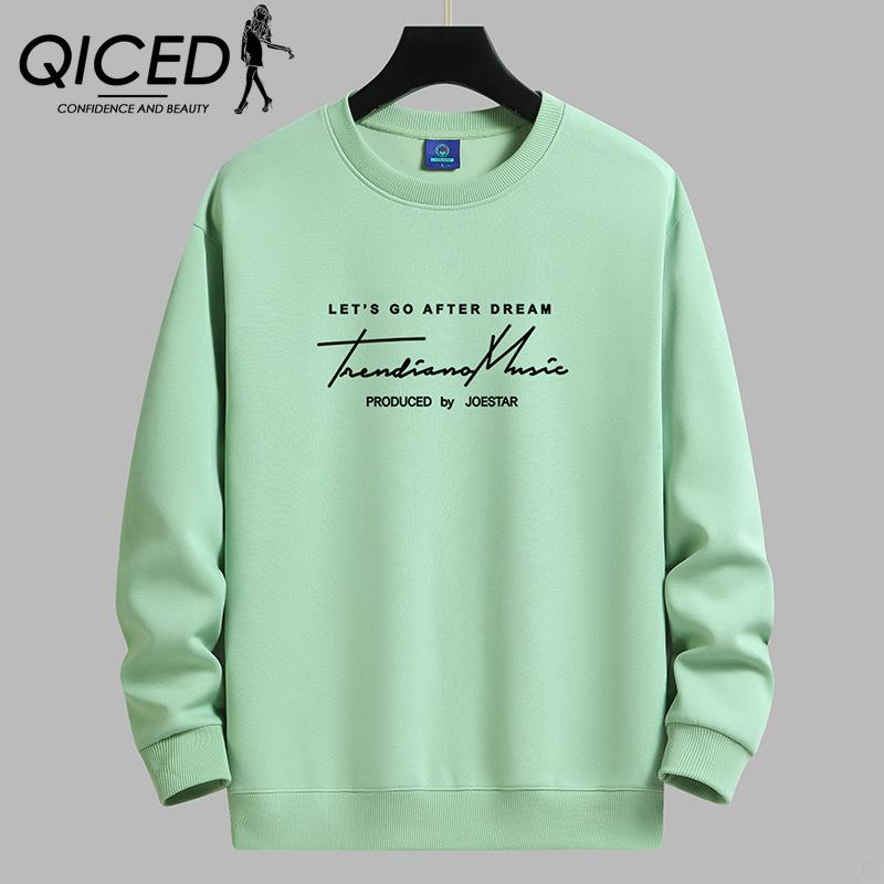 QICED Lente en Herfst Nieuwe Dunne Sectie Heren T-shirt met Lange Mouwen Slim Small Shirt Shirt Bottoming Shirt M wit
