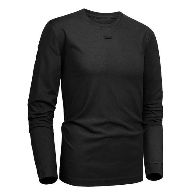 Global UI Tactische militaire kleding herenoverhemd effen Coolmax sneldrogend leger casual mannelijk T-shirt met lange mouwen T-shirt voor heren S
