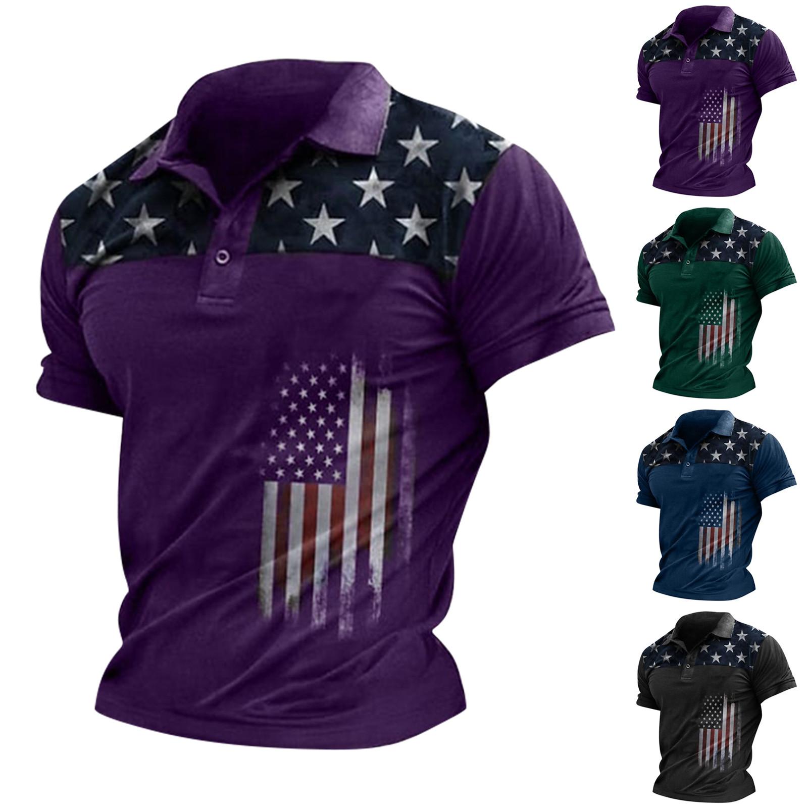 Ximalaya (Qunide) Golfshirt voor heren Casual Sport V-hals Geribbelde kraag Korte mouw Mode Casual Effen Kleur Effen Lente Zomer Normale pasvorm XXL zwart