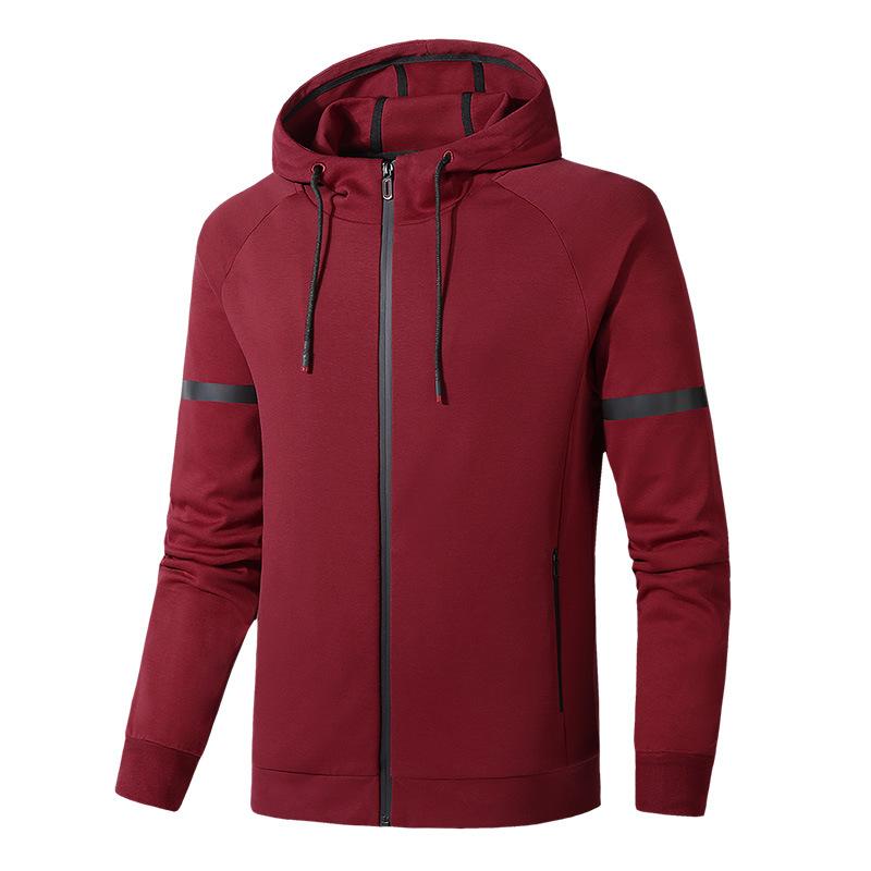Global UI Lente Herfst Katoen Heren Jas Rits Vest Sport Capuchon Top Mode Gebreide Jas L-8xl L