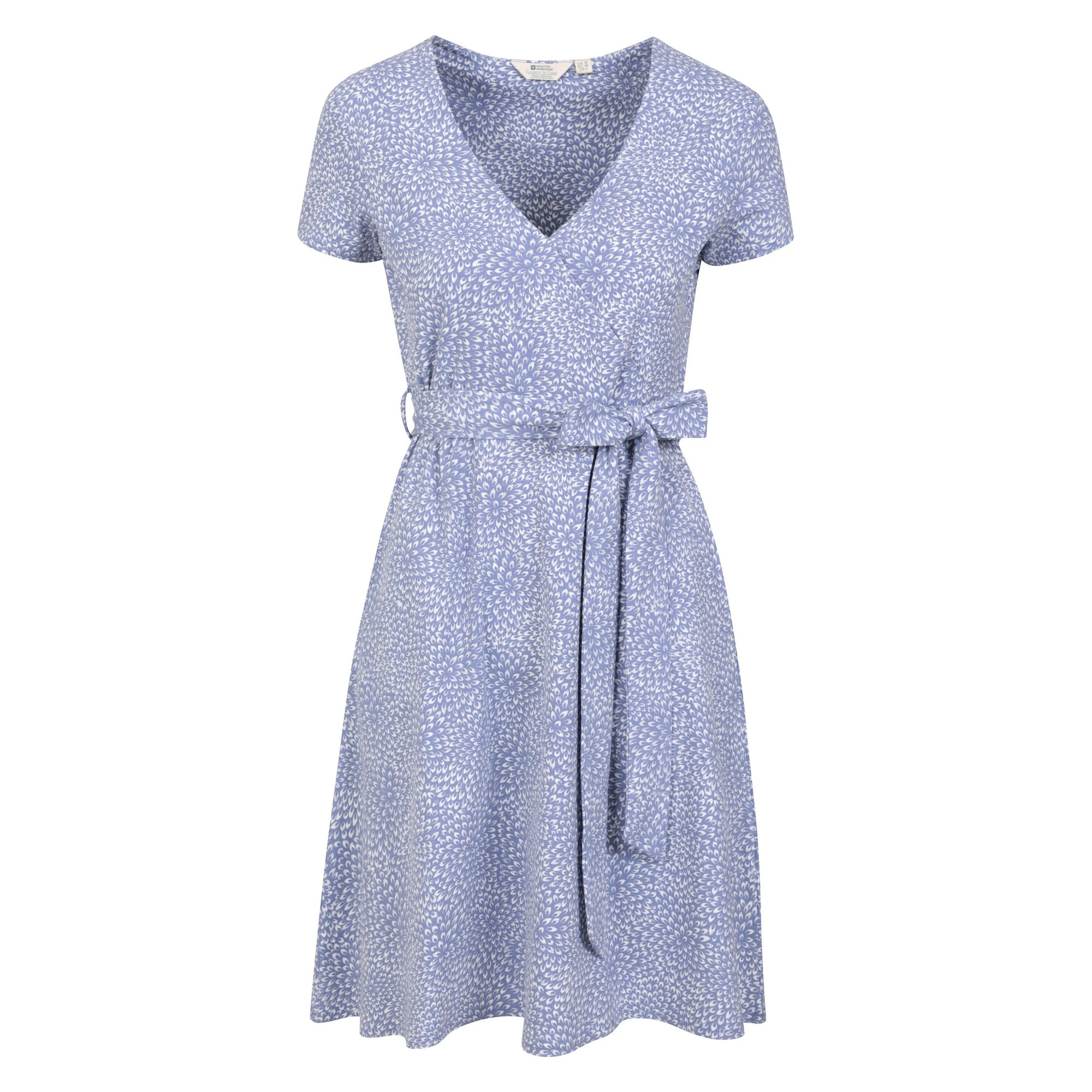 Mountain Warehouse Dames/Dames Santorini gevlekte jersey wikkeljurk (Maisblauw)