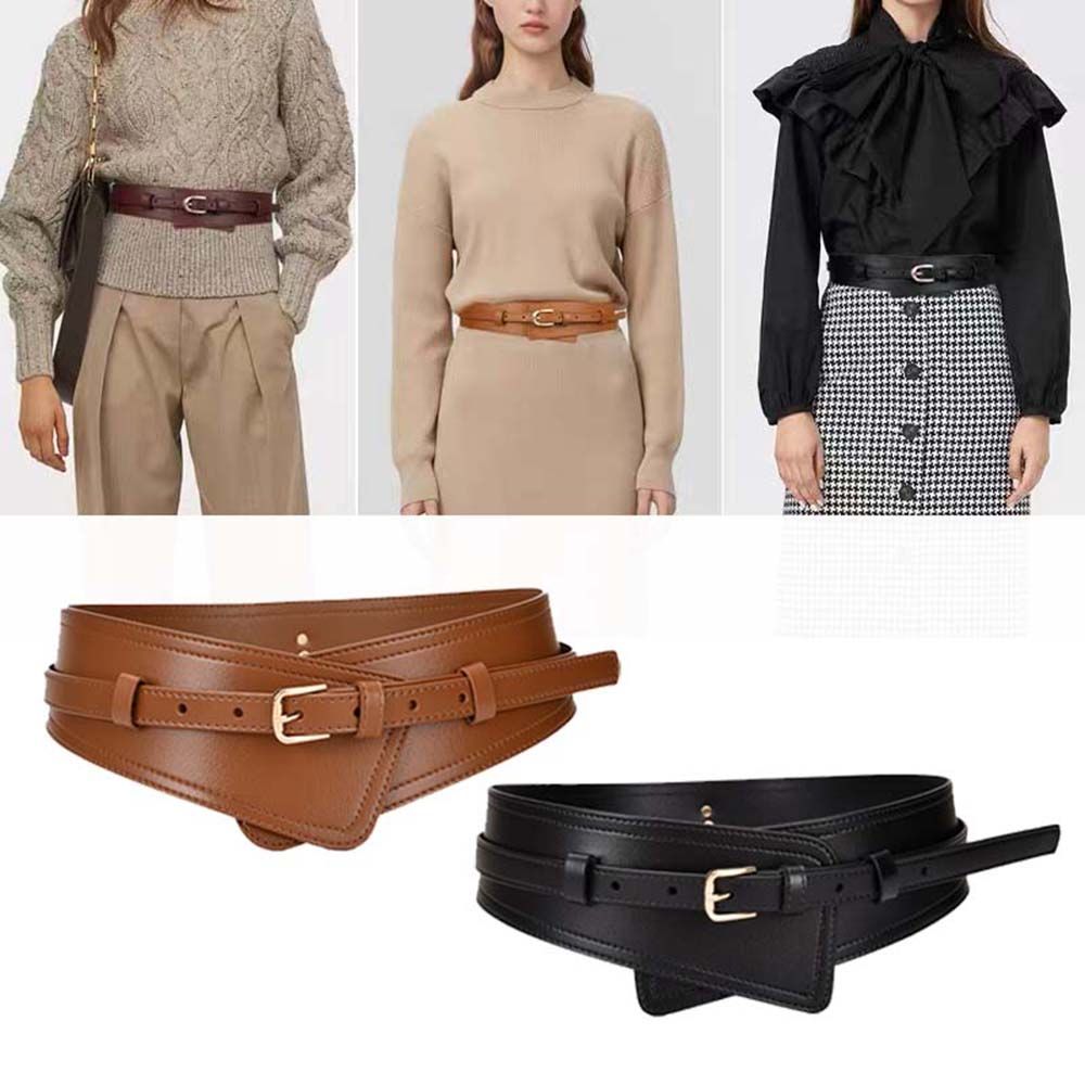 Qpewnhu Waist Waist Belt Alloy buckle Waistband Fashion Belts For Women  Coat 100cm bruin