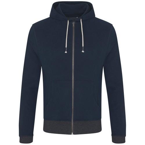 Ecologie Unisex volwassen Okavango hoodie met volledige ritssluiting M grijs/Vloot