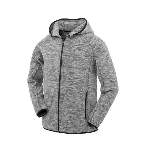 Spiro Microfleece-hoodie voor heren XL zwart/grijs