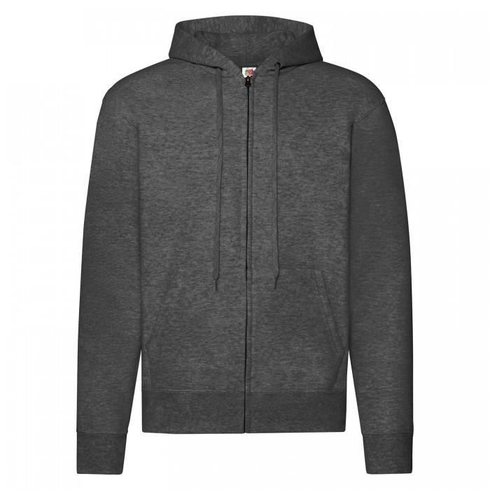 Fruit Of The Loom Mens Heather Hoodie XXL donkergrijze kleur