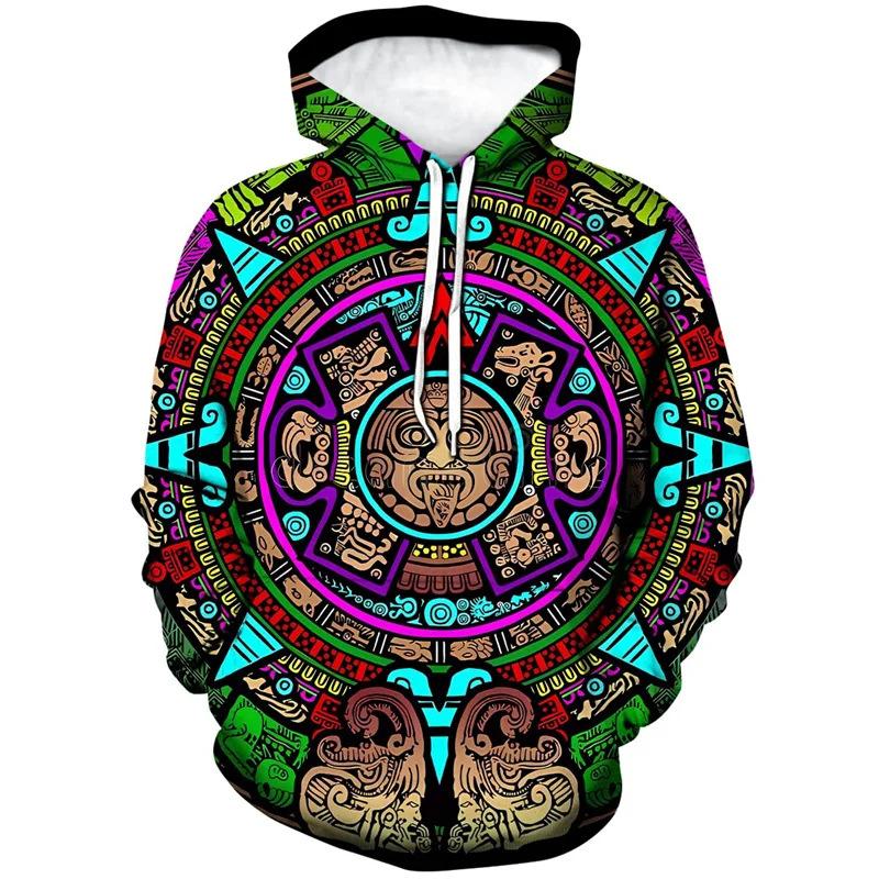 Little red horse 3D digitaal printen totem serie heren casual hoodie nieuwe heren mode sweatshirt trui S