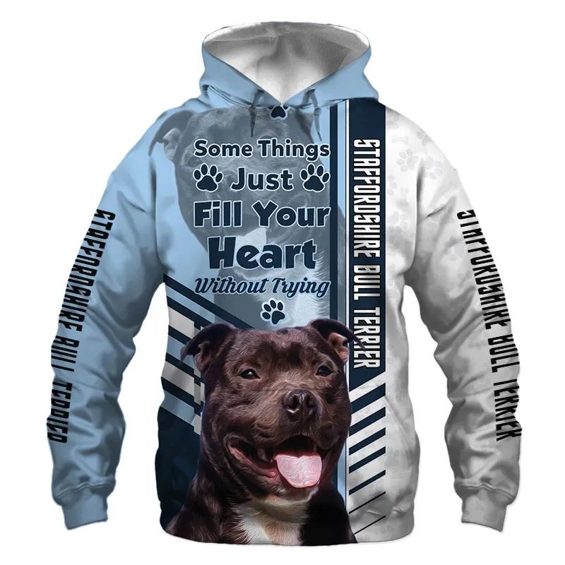 ETST 05 3D All Over Printed Gepersonaliseerde Pit Bull Terrier Grafische Hoodie Voor Heren Lange Mouw Pullover Sweatshirt Cadeau Voor Hondenliefhebbers S
