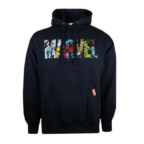 Marvel Heren Karakters Logo Hoodie L Vloot