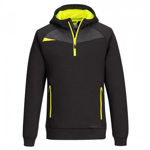 Portwest DX4 herenhoodie met kwartrits 3XL zwart