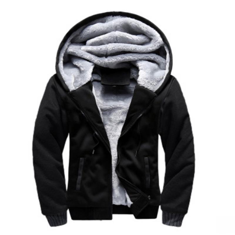 Top Men Wardrobe 2018 Koreaanse Sports Plus fluwelen herenjas met capuchon - verdikte trui voor herfst/winter 5XL blauw