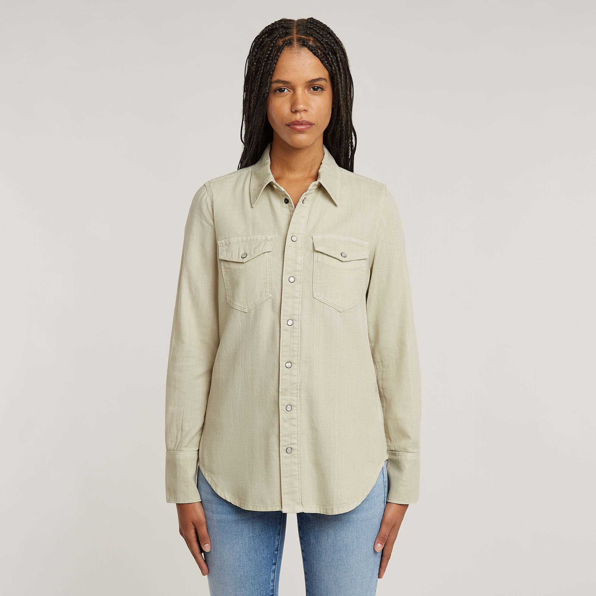G-Star RAW Slim Western Overhemd - Groen - Dames