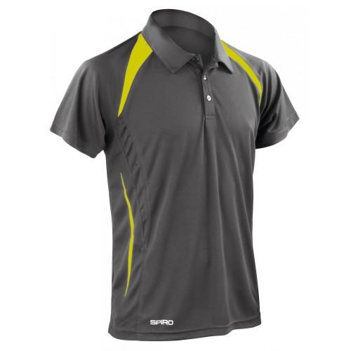 Spiro Heren Sports Team Spirit Performance-poloshirt 2XL wit/rood