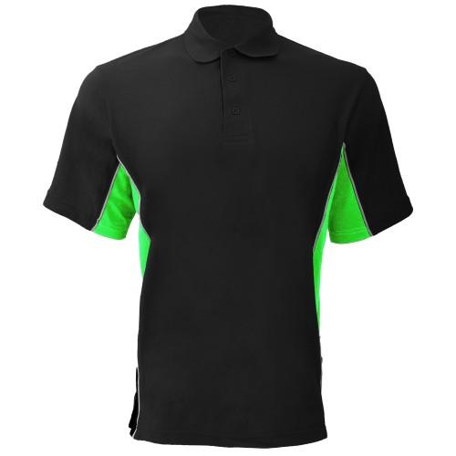 Gamegear Mens Track Pique Short Sleeve Polo Shirt Top 2XL zwart/goud