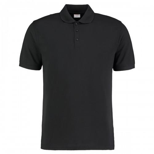 Kustom Kit herenpoloshirt met korte mouwen L zwart