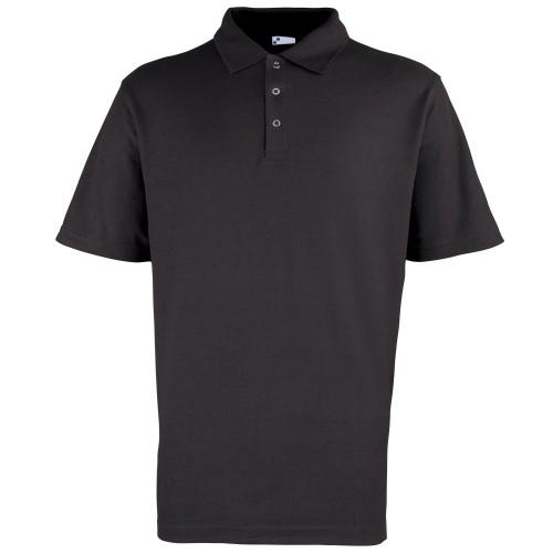 Premier zwaargewicht effen piqué poloshirt met studs voor heren M wit