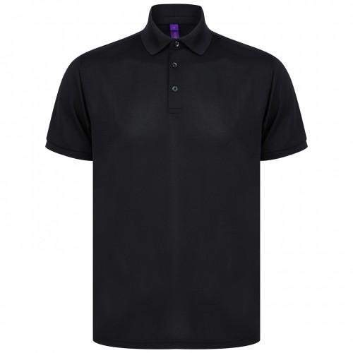 Henbury unisex poloshirt voor volwassenen L fles groene kleur