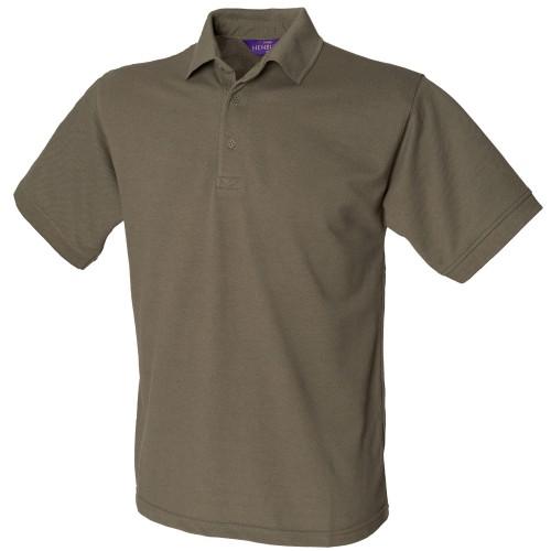 Henbury Heren 65/35 piqué poloshirt met korte mouwen 2XL magenta