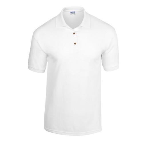 Gildan heren jersey poloshirt M wit