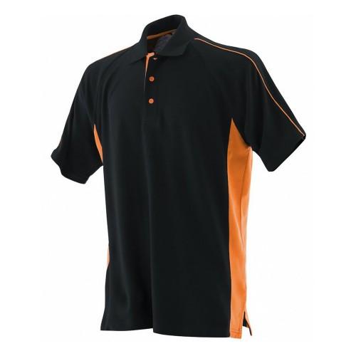 Finden & Hales katoenen piqué sportpoloshirt voor heren Vloot/grijs