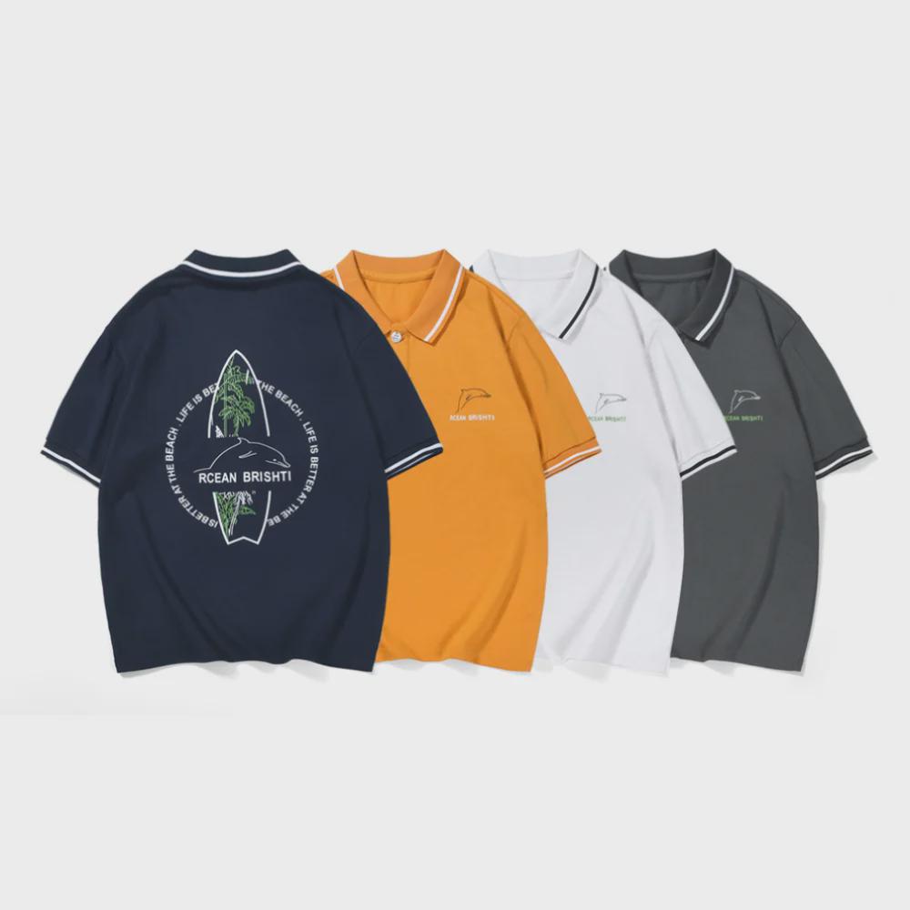 VantaGoods Koreaanse jongens zomer katoenen polo T-shirt - korte mouwen revers ontwerp voor kinderen 130cm wit
