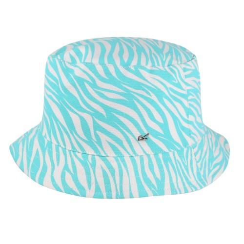 Regatta Childrens/Kids Crow Zebra Print Canvas Bucket Hat 7-10 Years blauw