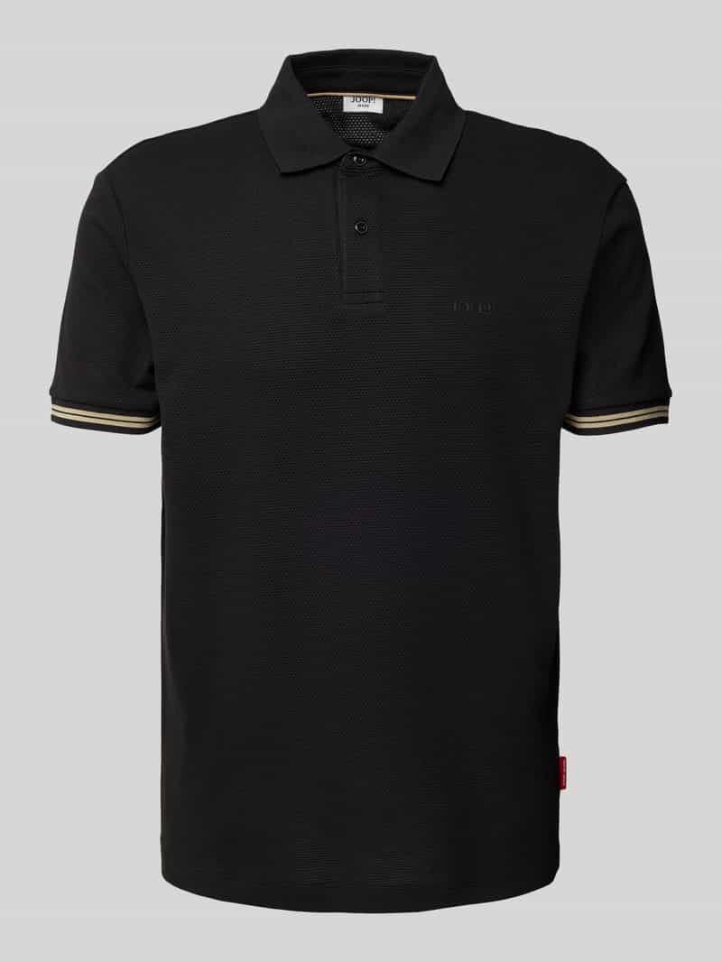 Joop Jeans Poloshirt Amare met gestreepte details aan de mouwen