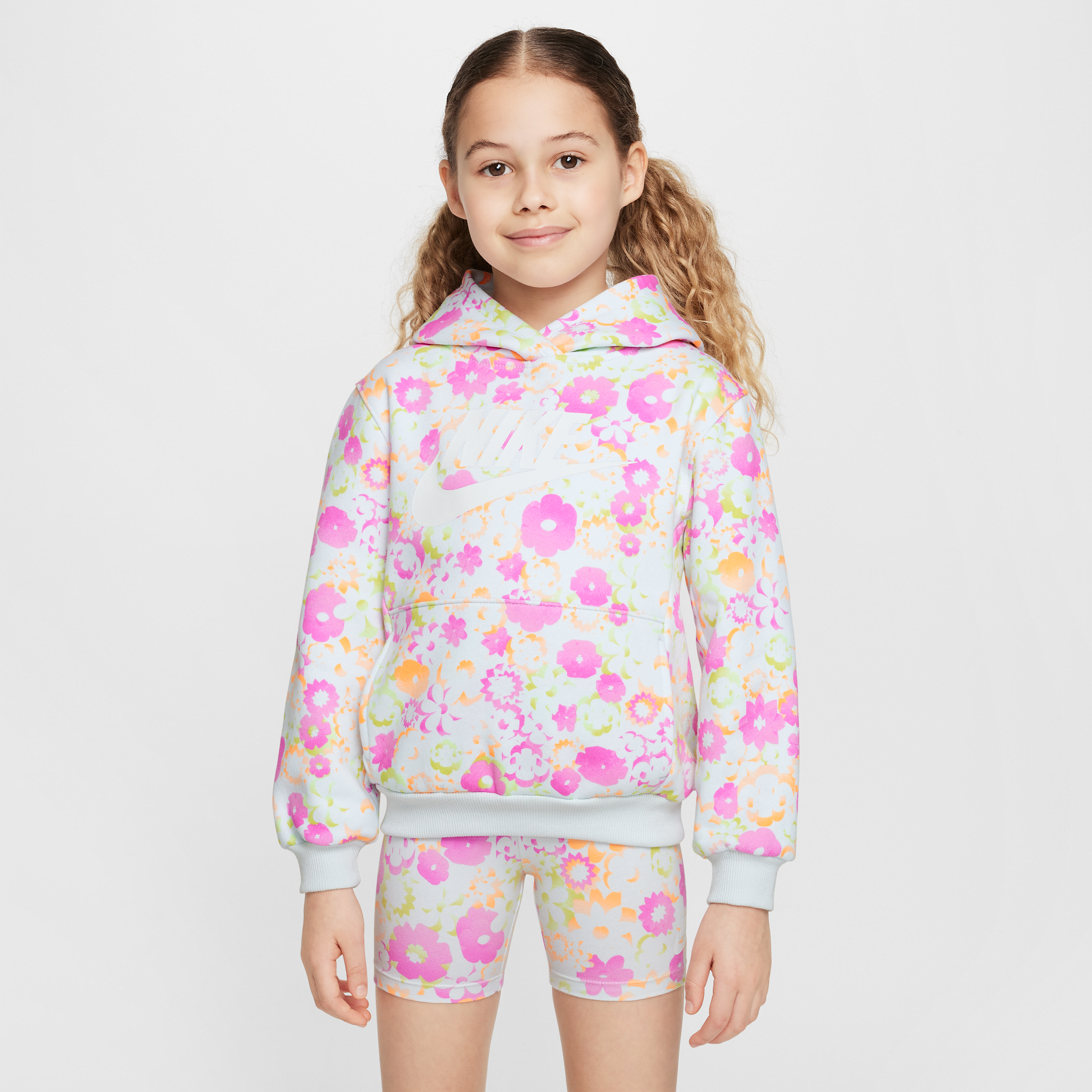Nike Flow-Ral hoodie met print voor kleuters - Grijs