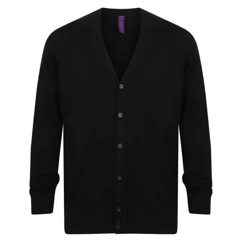 Henbury heren katoenen acryl v-hals vest XL grijs