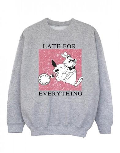 Disney meisjes Alice In Wonderland wit konijn Sweatshirt 12-13 wit