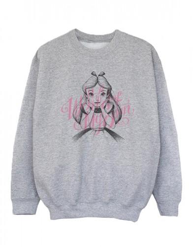 Disney Girls Alice In Wonderland in een wereld van mijn eigen sweatshirt 12-13 wit