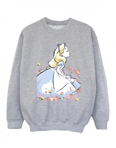 Disney meisjes Alice In Wonderland schets bloemen Sweatshirt 12-13 wit