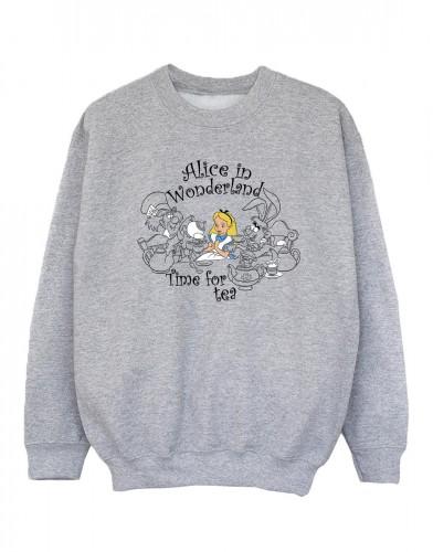 Disney meisjes Alice In Wonderland tijd voor thee Sweatshirt 12-13 wit