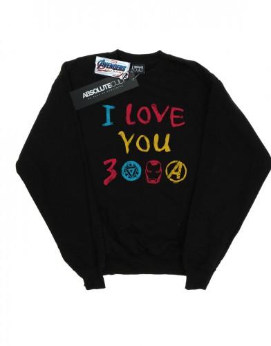 Marvel Girls Avengers Endgame I Love You 3000 kleurpotloden Sweatshirt 12-13 wit