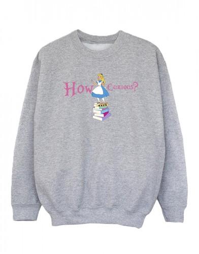 Disney Girls Alice In Wonderland How Curious Sweatshirt 12-13 wit