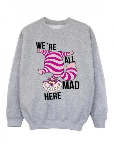 Disney Girls Alice In Wonderland All Mad Here Sweatshirt 12-13 wit