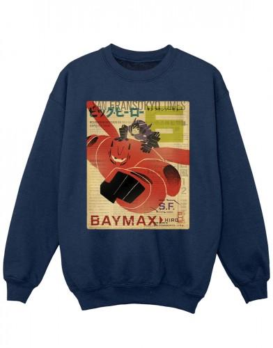 Disney Girls Big Hero 6 Baymax Flying Baymax Krant Sweatshirt 5-6 Years wit