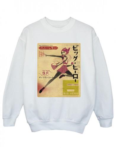 Disney Girls Big Hero 6 Baymax Honey Lemon Krant Sweatshirt 5-6 Years wit