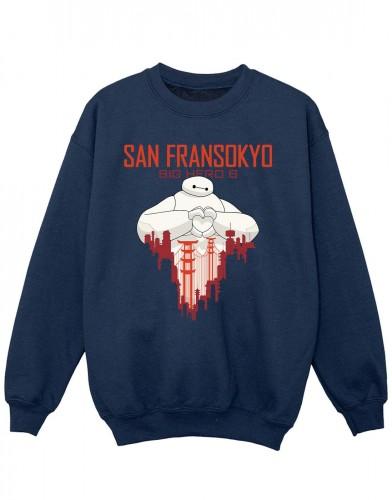 Disney Big Hero 6 Baymax San Fransokyo hart-sweatshirt voor meisjes 5-6 Years wit