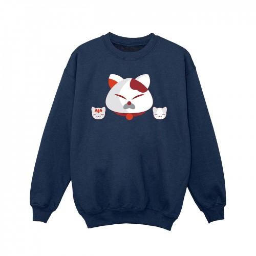 Disney Girls Big Hero 6 Baymax Kitten Heads-sweatshirt 5-6 Years wit
