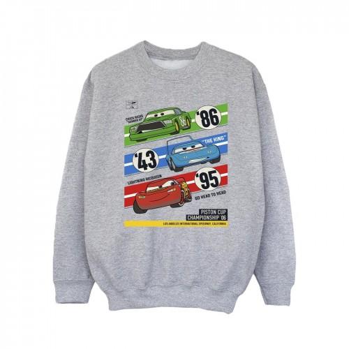 Disney Girls Cars Piston Cup Champions-sweatshirt 9-11 Years wit