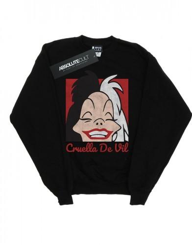 Disney Cruella De Vil sweatshirt met cropped hoofd voor meisjes 12-13 wit