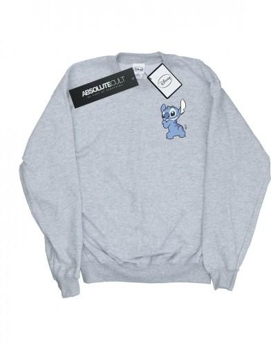 Disney Lilo en Stitch Stitch-sweatshirt met borstprint op de achterkant voor meisjes 9-11 Years wit