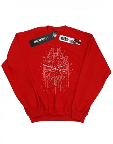 Star Wars Millennium Falcon kerstboomleveringsweater voor meisjes 5-6 Years wit