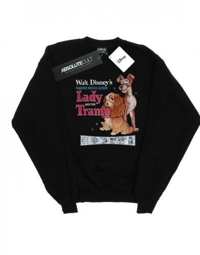 Disney Girls Lady en de Vagebond Distressed Klassiek Poster Sweatshirt 9-11 Years wit