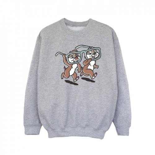 Disney Girls Knabbel en Babbel Bril Sweatshirt 9-11 Years wit