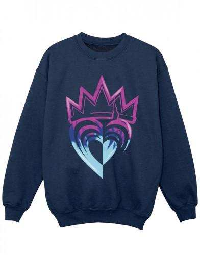 Disney Girls afstammelingen roze kroon Sweatshirt 5-6 Years wit