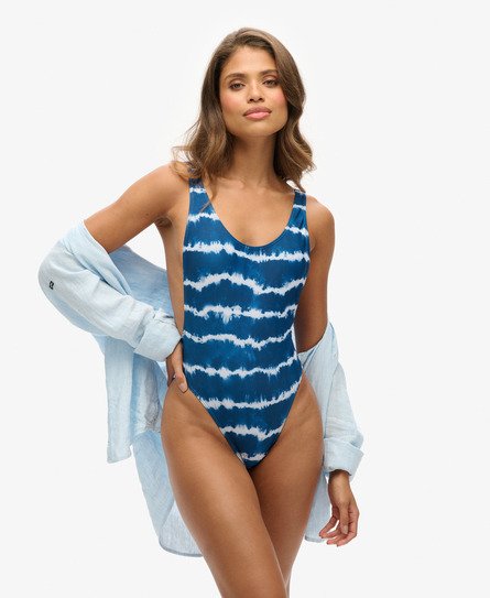 Superdry Vrouwen Tie-dye Badpak Blauw